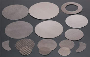 Several different shapes of single layer screen discs on the black background.